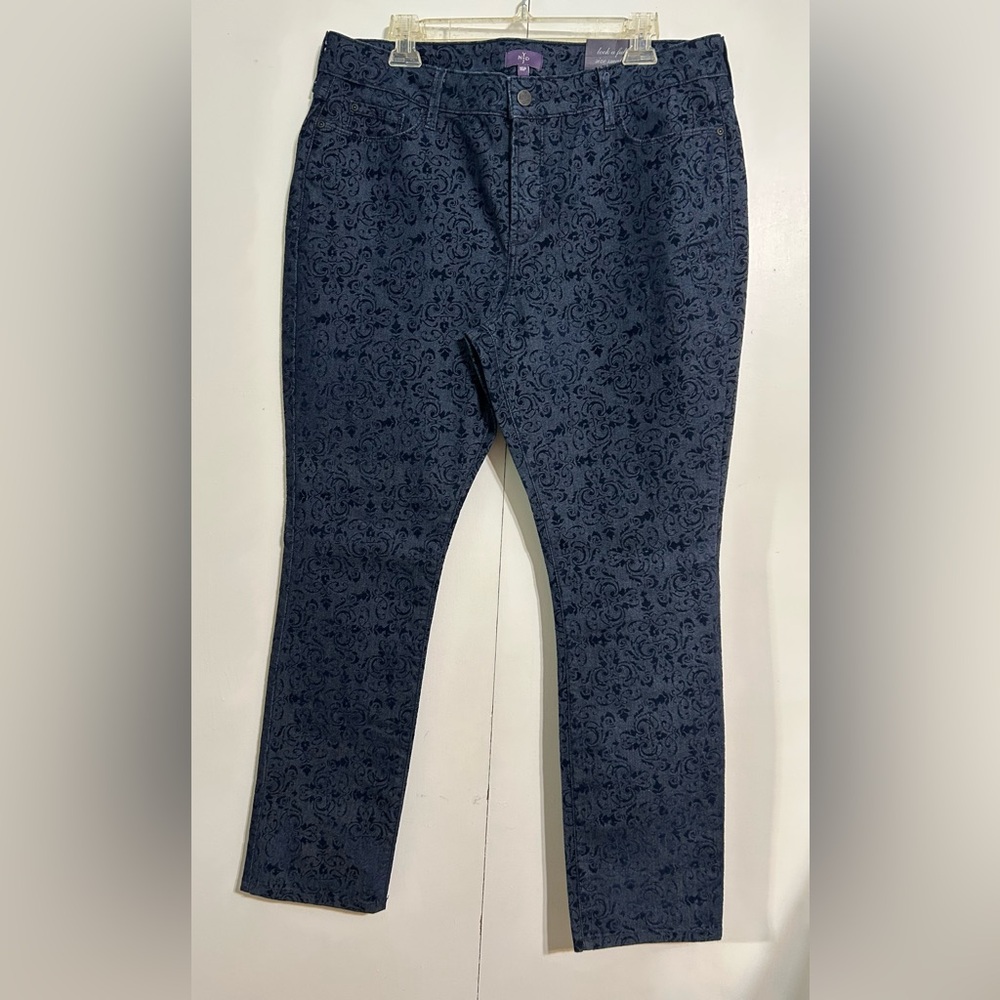 NYDJ Blue Patterned Jeans new with tags.